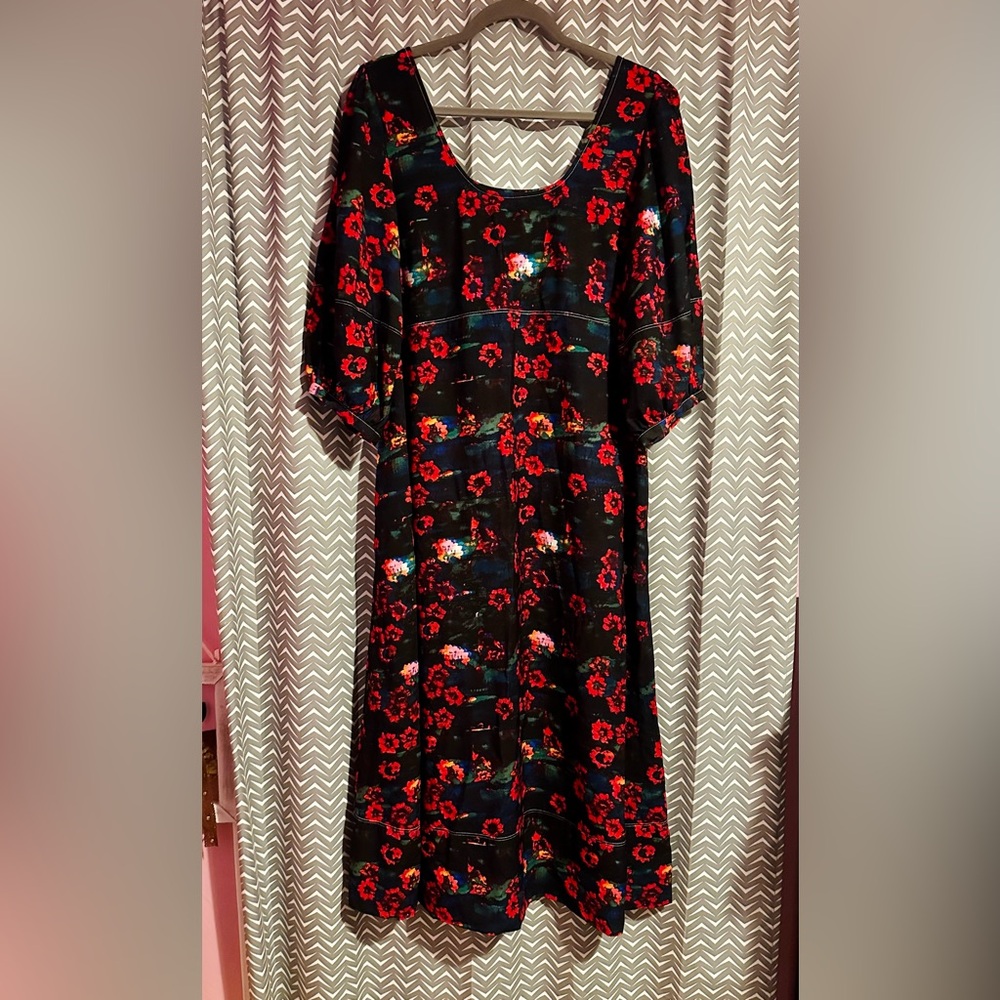 Rachel Comey x Target | Kodak Red Floral dress, size 14 - Picture 3 of 9